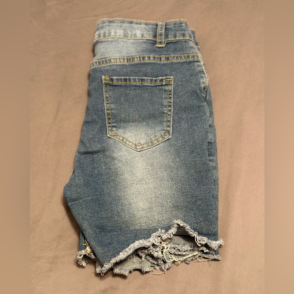 Denim High Rise Shorts - Picture 2 of 3